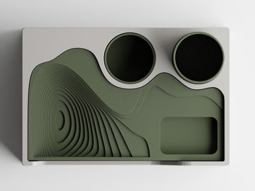 Stepped Desk Organizer – Modern 4-Piece Set | Stylish 3D-Printed Office Organizer – Multiple Colors Available
