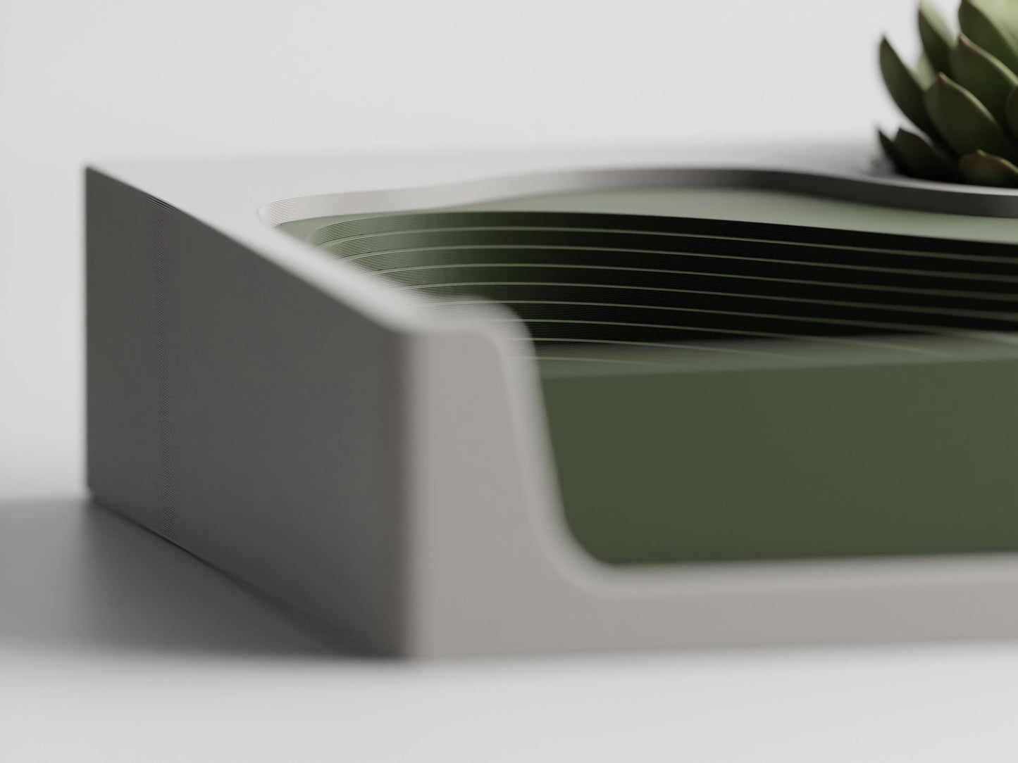 Stepped Desk Organizer – Modern 4-Piece Set | Stylish 3D-Printed Office Organizer – Multiple Colors Available